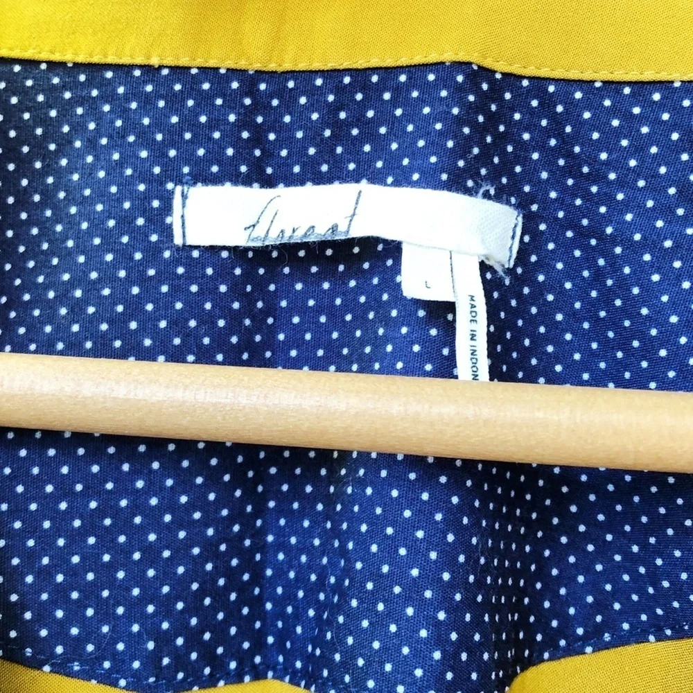 ANTHROPOLOGIE | FLOREAT RAELLA YELLOW EMBROIDERED DRESS LARGE - Picture 8 of 11